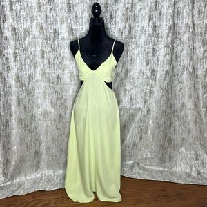 Yellow-green maxi dress